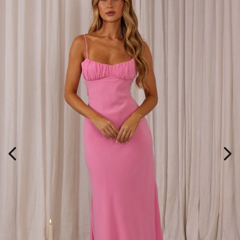 Nerida Twist Back Maxi Dress Pink